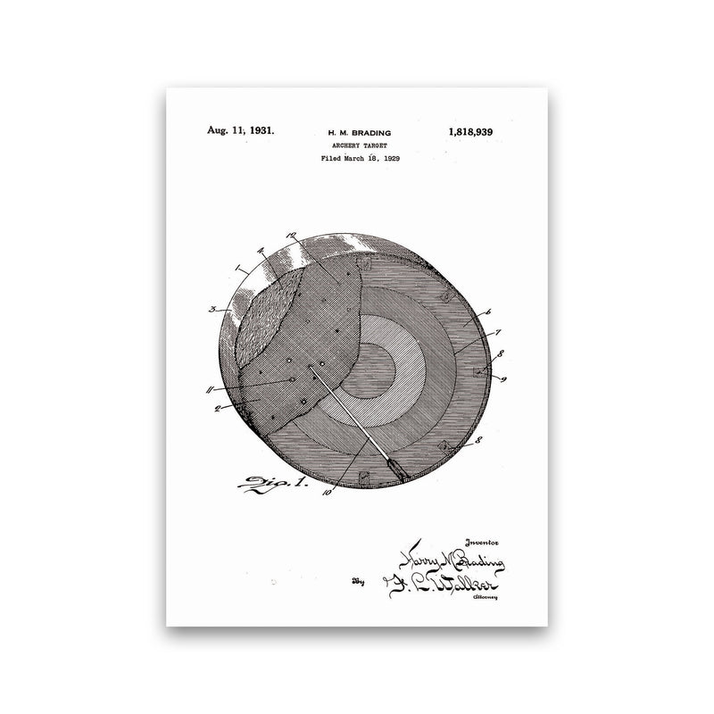 Archery Target Patent Art Print by Jason Stanley Print Only