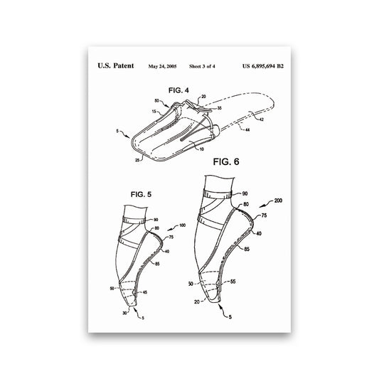 Ballet Slipper Patent Art Print by Jason Stanley Print Only