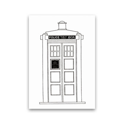 Police Call Box Patent Art Print by Jason Stanley Print Only