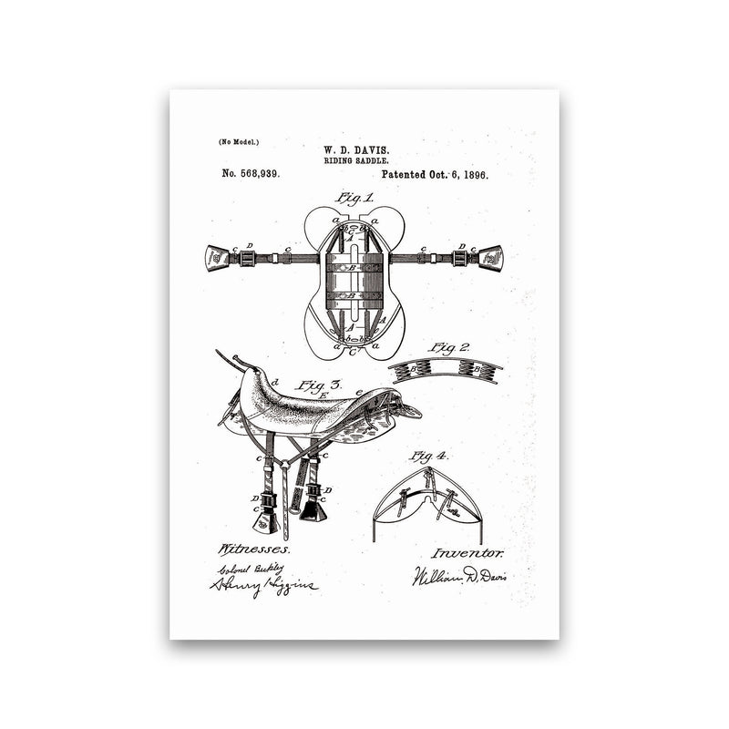 Riding Saddle Patent Art Print by Jason Stanley Print Only