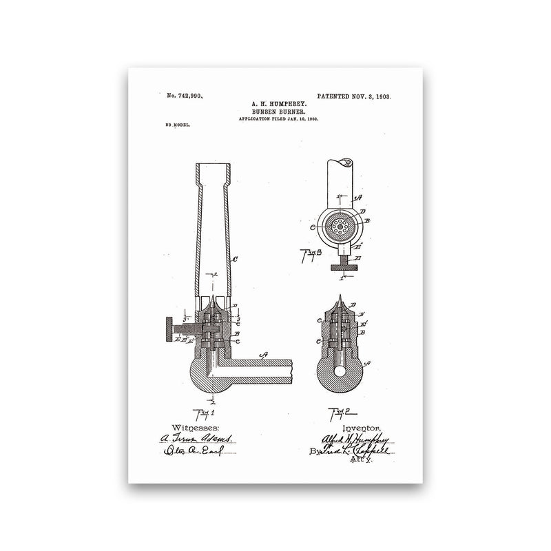 Bunsen Burner Patent Art Print by Jason Stanley Print Only