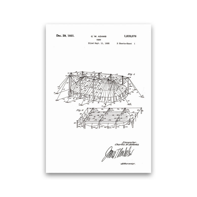Carnival Tent Patent Art Print by Jason Stanley Print Only