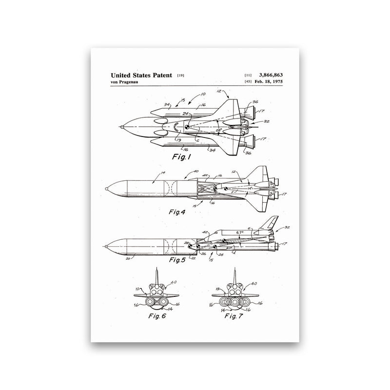 Space Shuttle Patent Art Print by Jason Stanley Print Only
