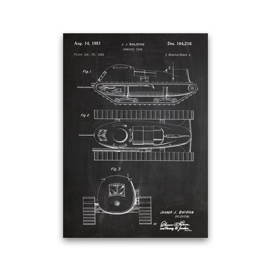Armored Tank Patent Art Print by Jason Stanley Print Only