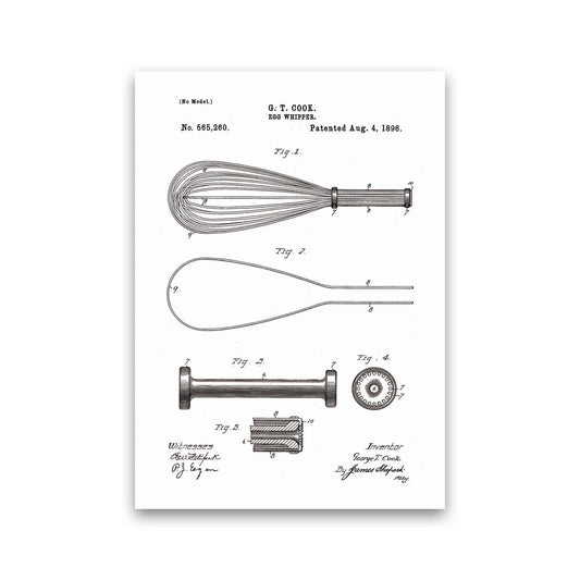 Egg Whipper Patent Art Print by Jason Stanley Print Only