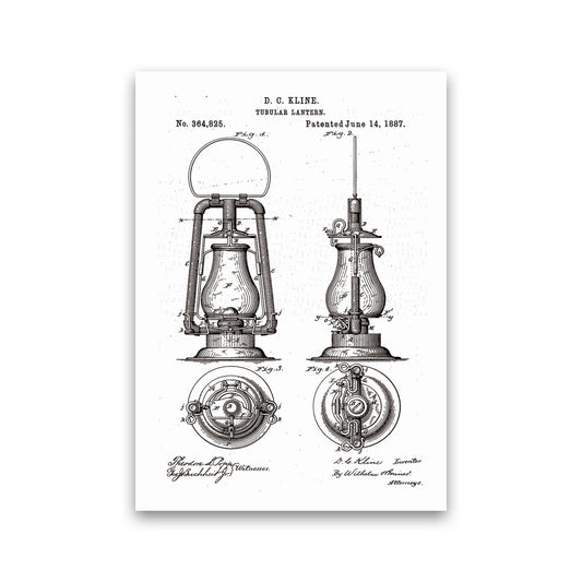 Vintage Lamp Patent Art Print by Jason Stanley Print Only