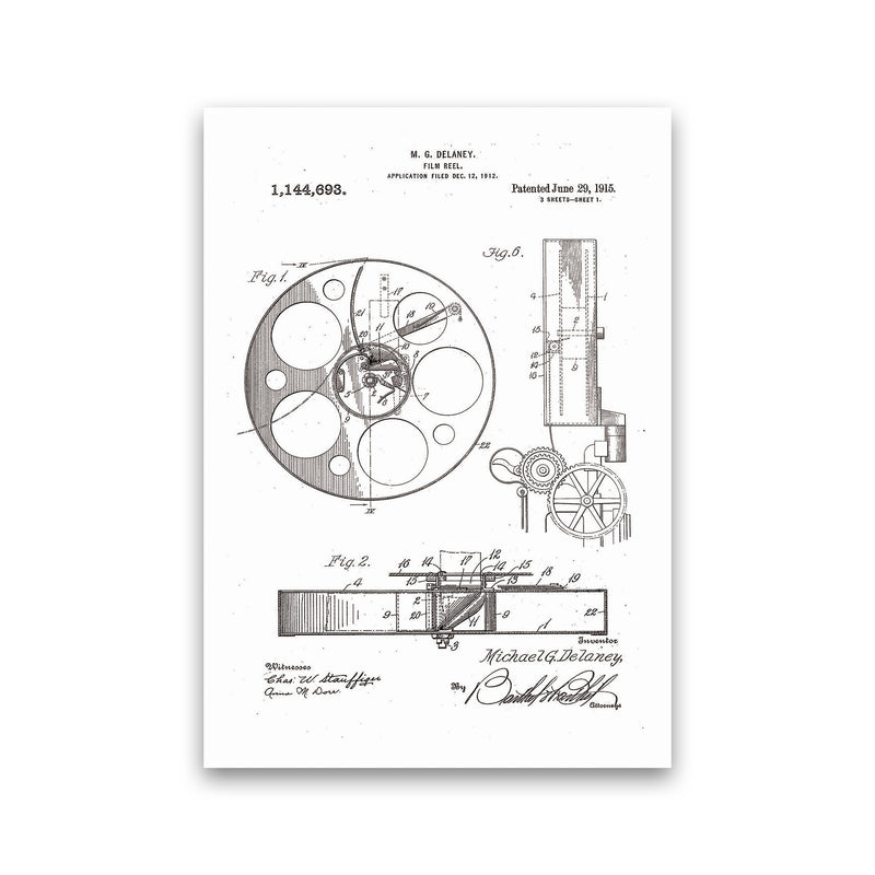 Film Reel Patent 2 Art Print by Jason Stanley Print Only