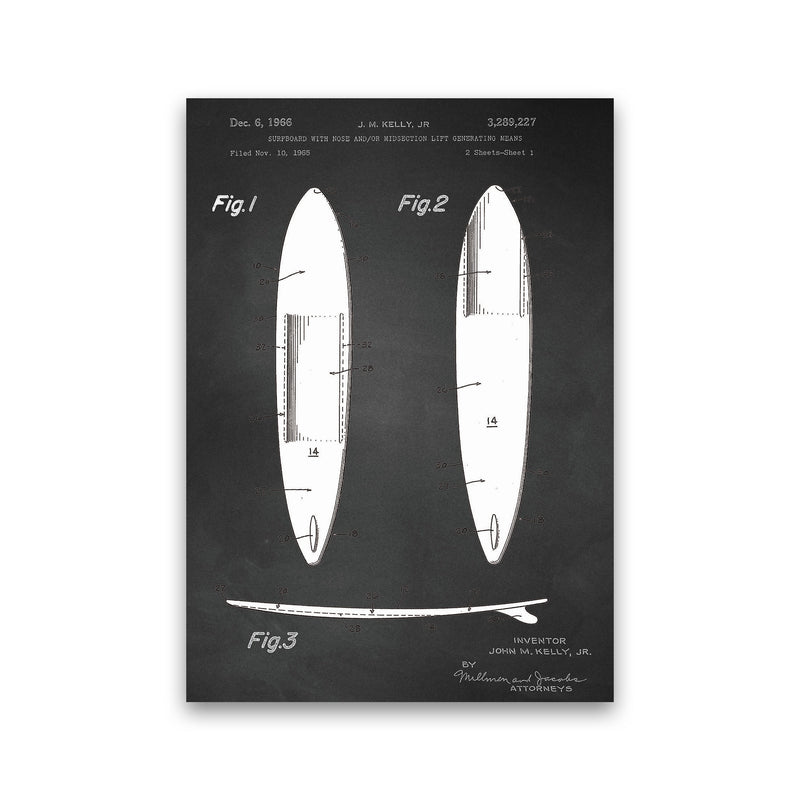 Surfboard Patent 1 Art Print by Jason Stanley Print Only