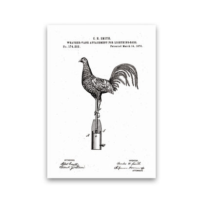 Weather Vane Patent Art Print by Jason Stanley Print Only