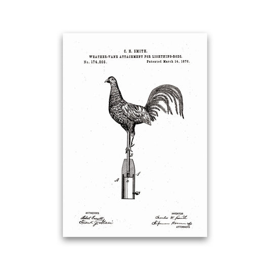 Weather Vane Patent Art Print by Jason Stanley Print Only
