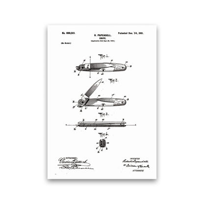 Pocket Knife Patent Art Print by Jason Stanley Print Only