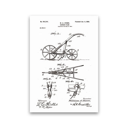 Garden Plow Patent Art Print by Jason Stanley Print Only