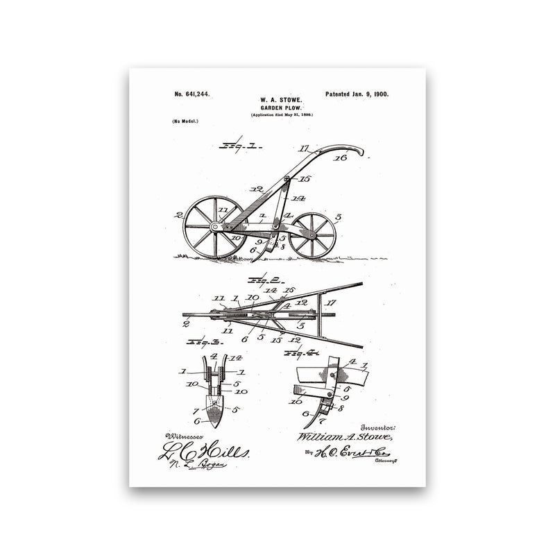 Garden Plow Patent Art Print by Jason Stanley Print Only