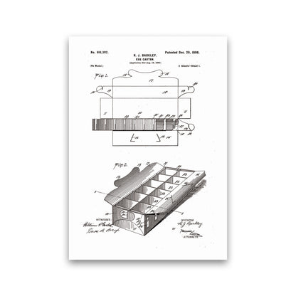 Egg Carton Patent Art Print by Jason Stanley Print Only