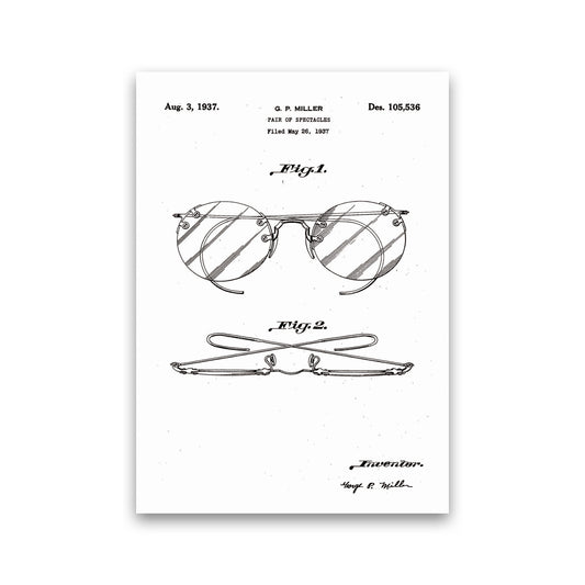 Spectacles Patent Art Print by Jason Stanley Print Only