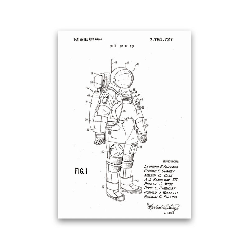 Spacesuit Patent Art Print by Jason Stanley Print Only