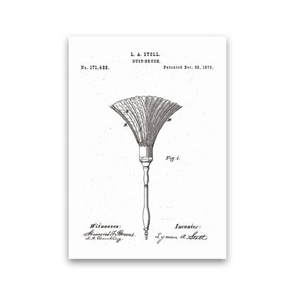 Dust Brush Patent Art Print by Jason Stanley Print Only