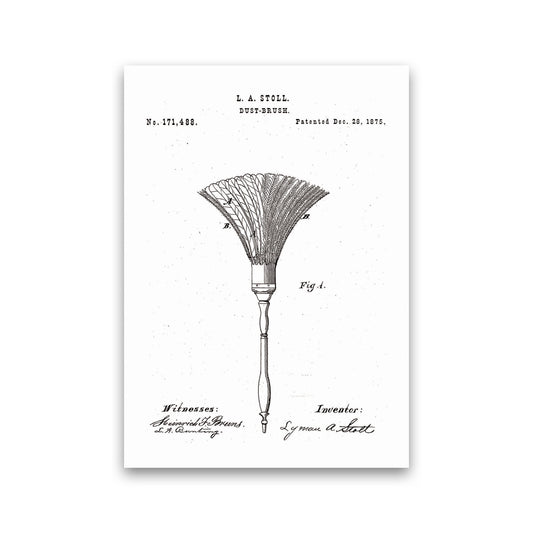 Dust Brush Patent Art Print by Jason Stanley Print Only