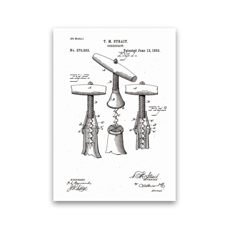 Corkscrew Patent Art Print by Jason Stanley Print Only