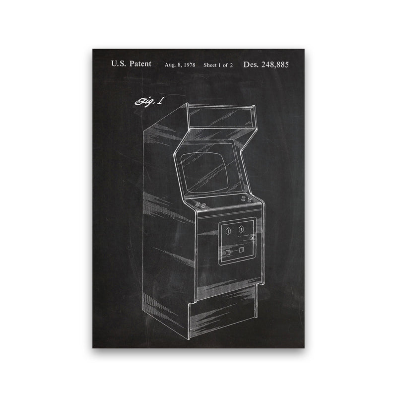 Arcade Game Patent Art Print by Jason Stanley Print Only