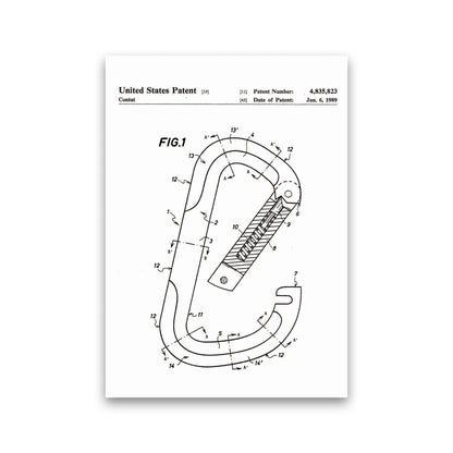 Caribiner Patent Art Print by Jason Stanley Print Only