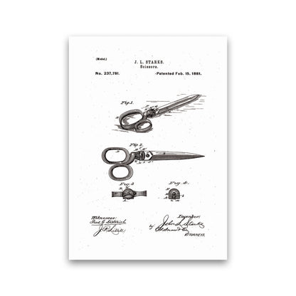 Scissors Patent Art Print by Jason Stanley Print Only
