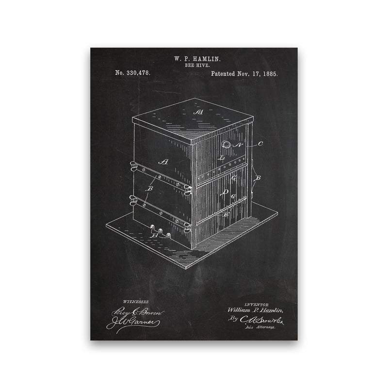 Bee Hive Patent Art Print by Jason Stanley Print Only