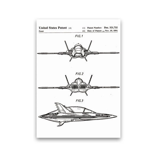 Batwing Patent Art Print by Jason Stanley Print Only