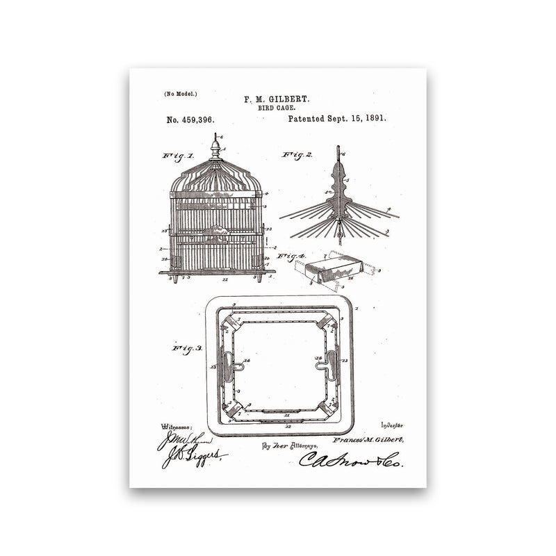 Bird Cage Patent Art Print by Jason Stanley Print Only