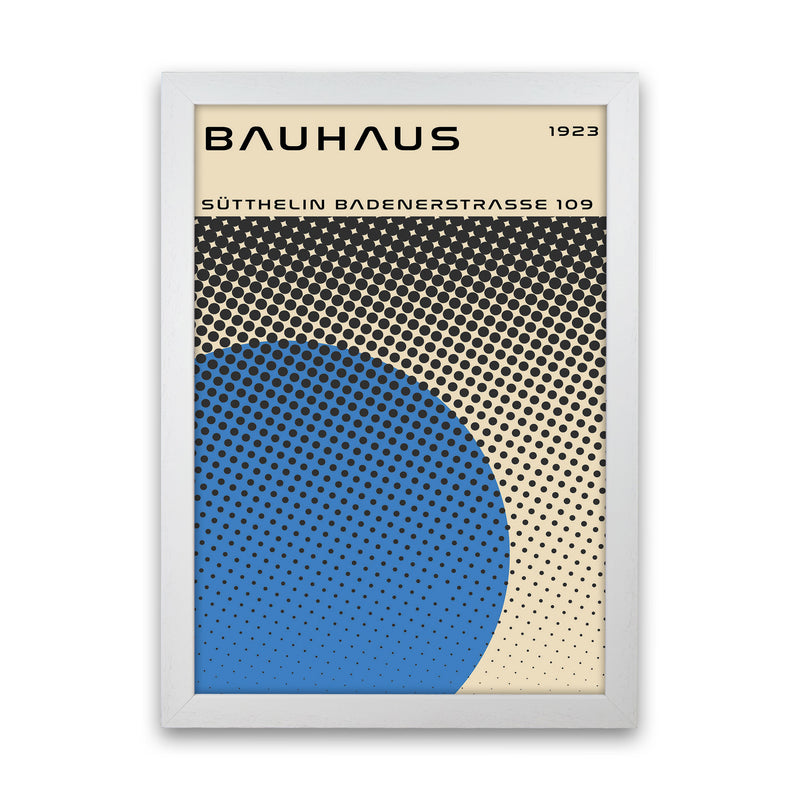 Bauhaus Geometric Blue Vibe II Art Print by Jason Stanley White Grain