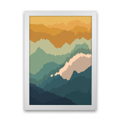 Japanese Mountain Topography Art Print by Jason Stanley White Grain