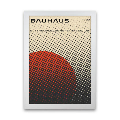 Bauhaus Geometric Red Vibe Art Print by Jason Stanley White Grain