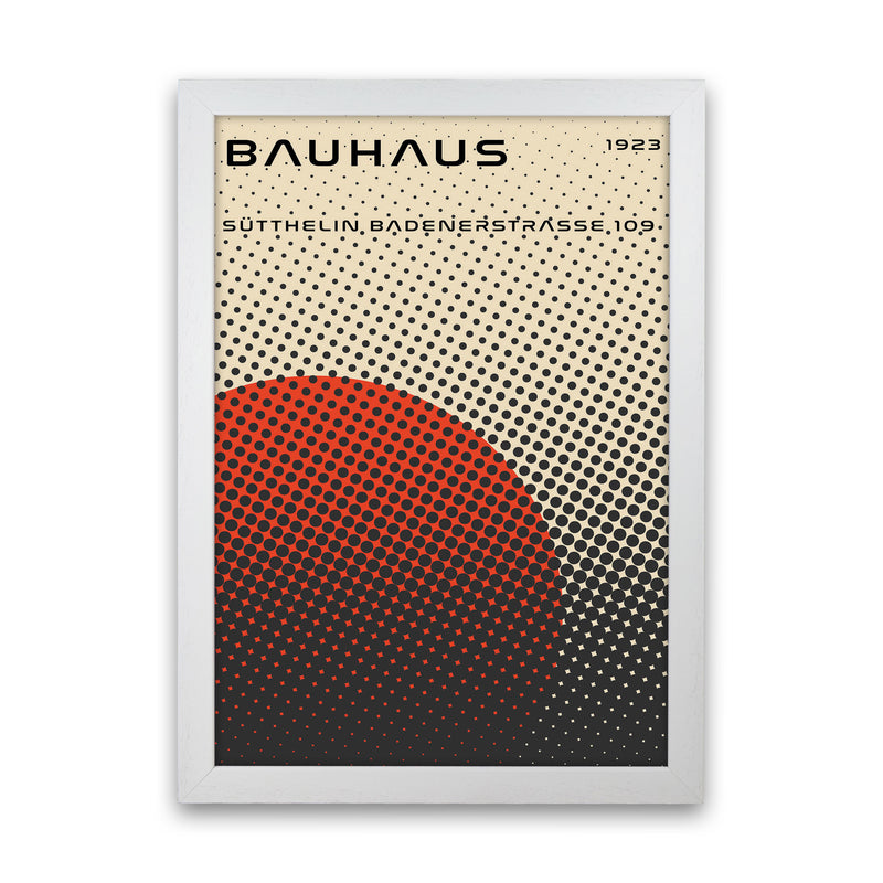 Bauhaus Geometric Red Vibe Art Print by Jason Stanley White Grain