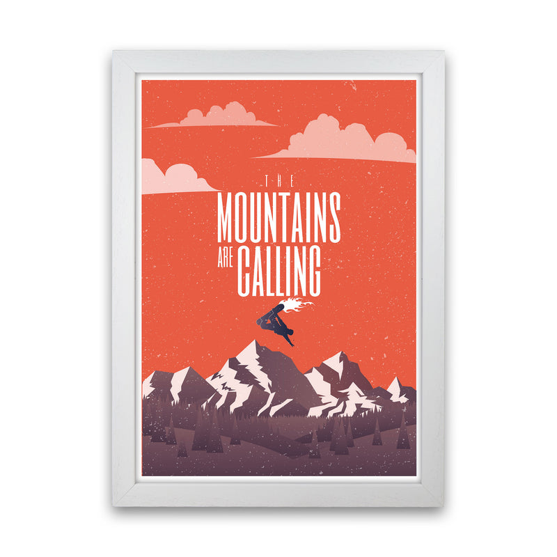 The Mountains Are Calling Art Print by Jason Stanley White Grain