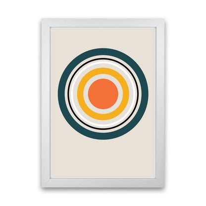 Retro Geometric Circle 3 Art Print by Jason Stanley White Grain