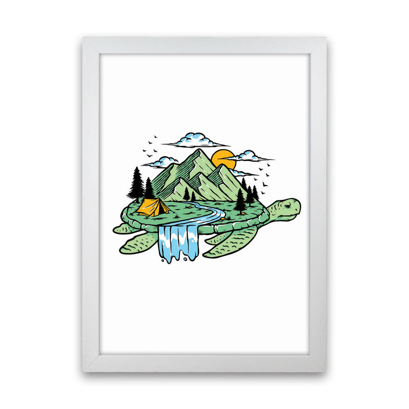 Turtles All The Way Down Art Print by Jason Stanley White Grain
