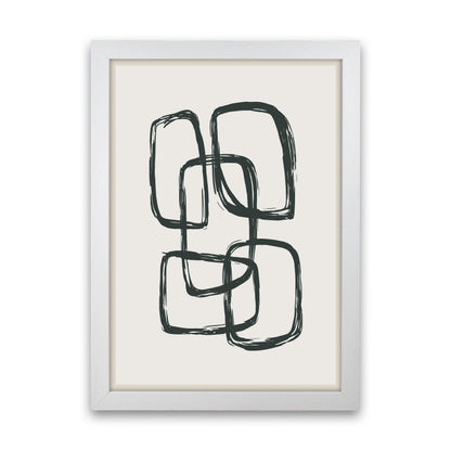 Modern Abstract Shapes 3 Art Print by Jason Stanley White Grain