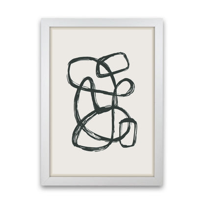 Modern Abstract Shapes 1 Art Print by Jason Stanley White Grain