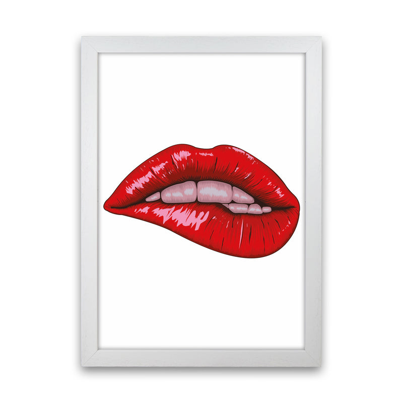 When She Bites Her Lip Art Print by Jason Stanley White Grain