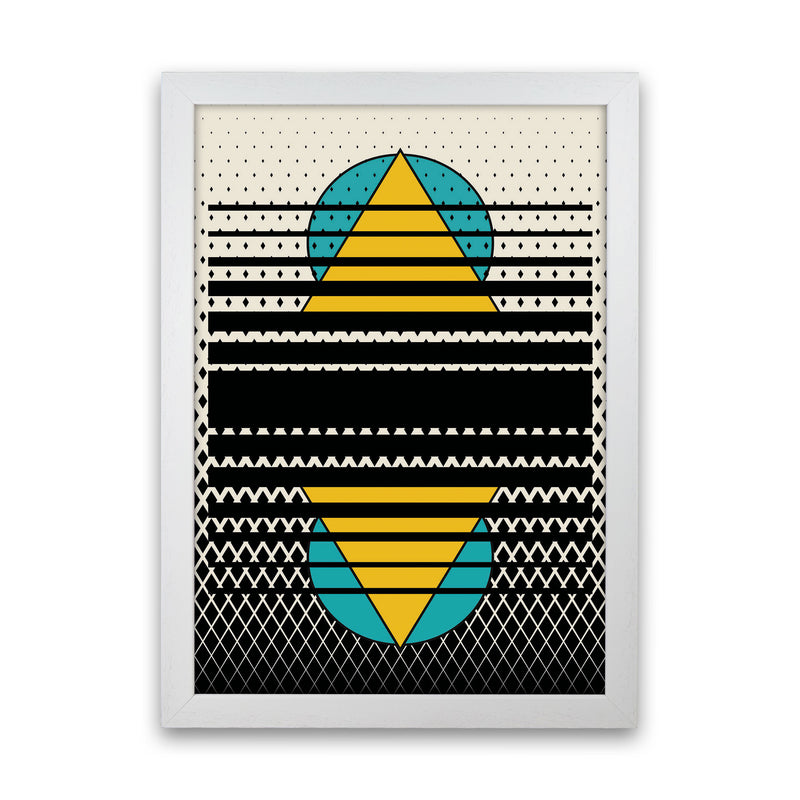 Geometric Suns Pattern Art Print by Jason Stanley White Grain