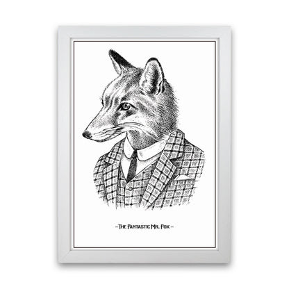 The Fantastic Mr. Fox Art Print by Jason Stanley White Grain