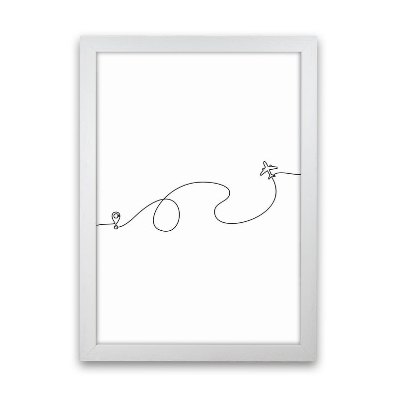 Airplane Line Drawing Art Print by Jason Stanley White Grain