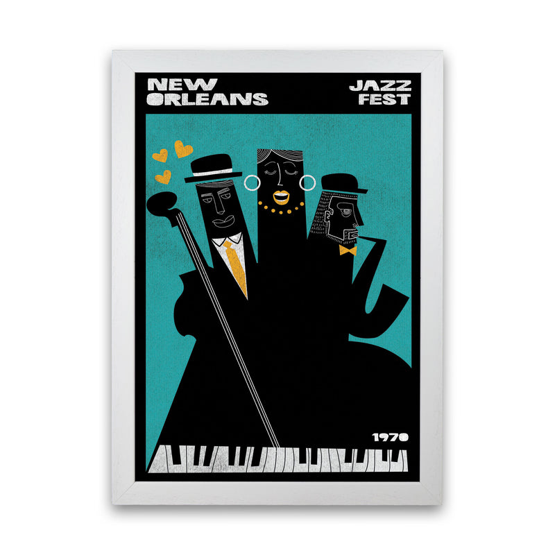 New Orleans Jazz Fest Art Print by Jason Stanley White Grain
