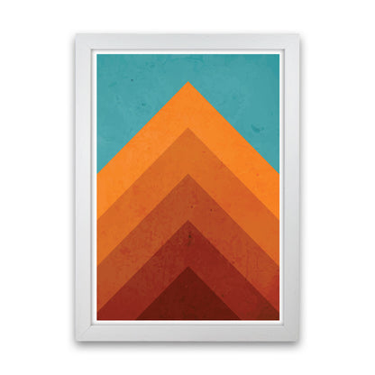Orange Peak Mountain Art Print by Jason Stanley White Grain