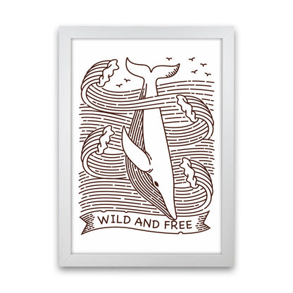 Wild And Free Whale Art Print by Jason Stanley White Grain