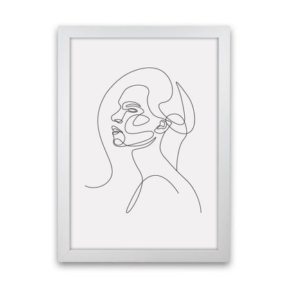 Woman Line Drawing Art Print by Jason Stanley White Grain