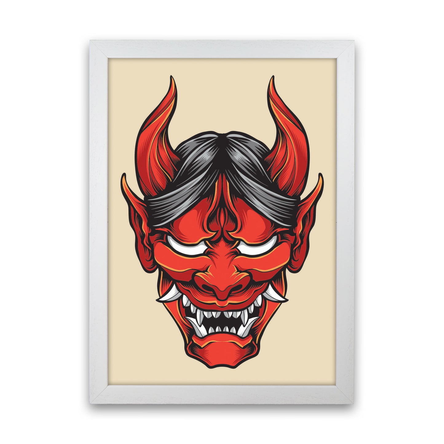 Japanese Folklore Art Print by Jason Stanley White Grain