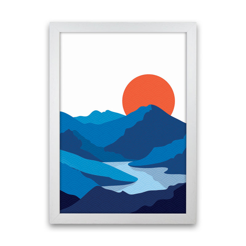 Japanese Mountain Art Print by Jason Stanley White Grain