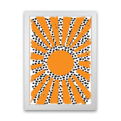 70's Inspired Sun Art Print by Jason Stanley White Grain