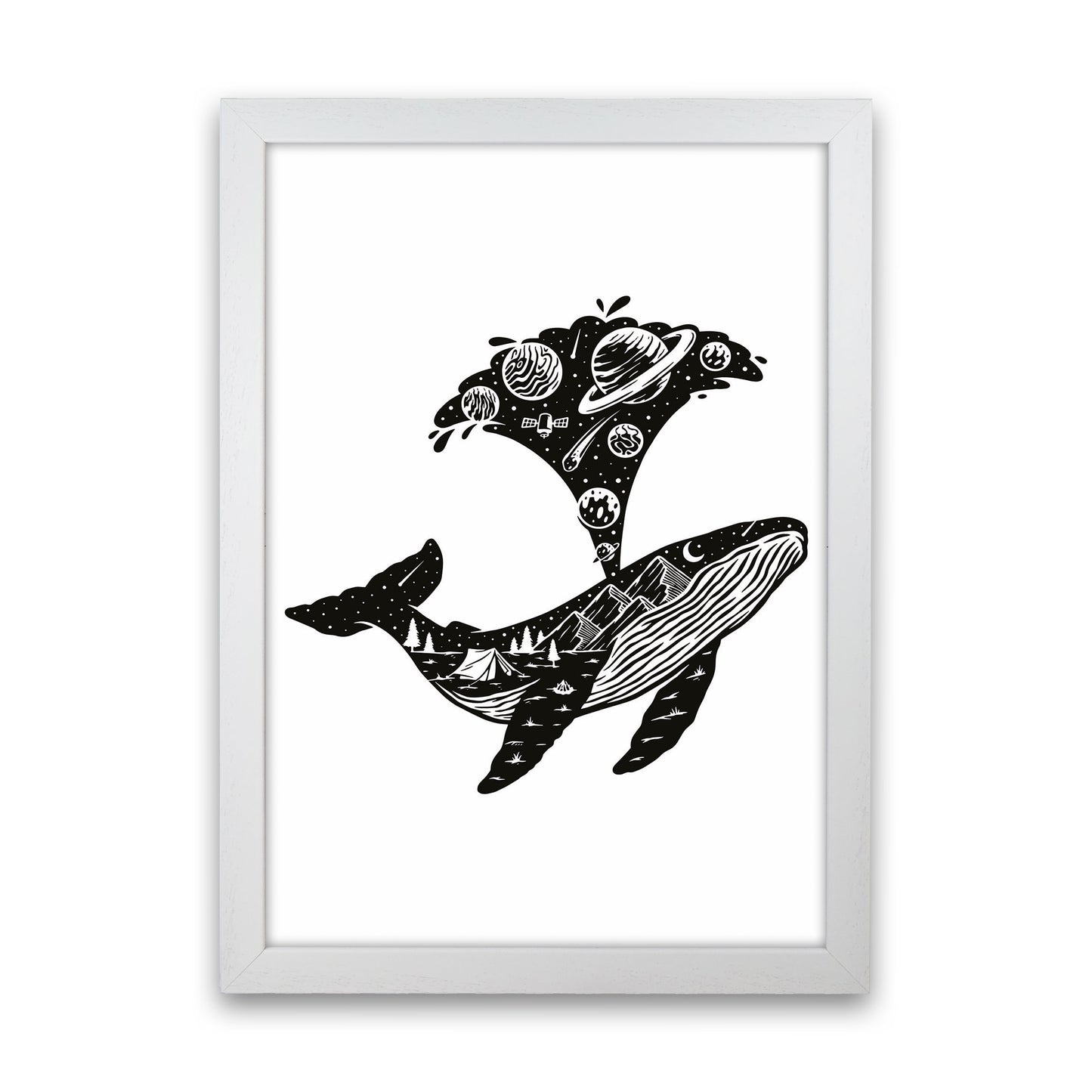Humpback Universe Art Print by Jason Stanley White Grain